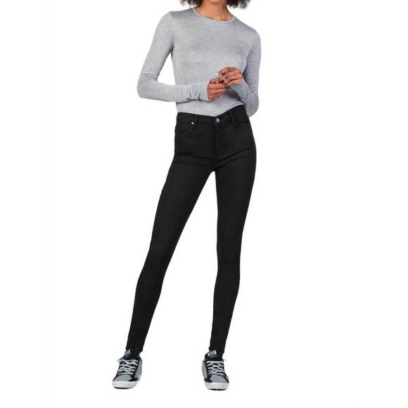 NEW BLACK ORCHID gisele high rise straight pants in so black - Picture 1 of 4